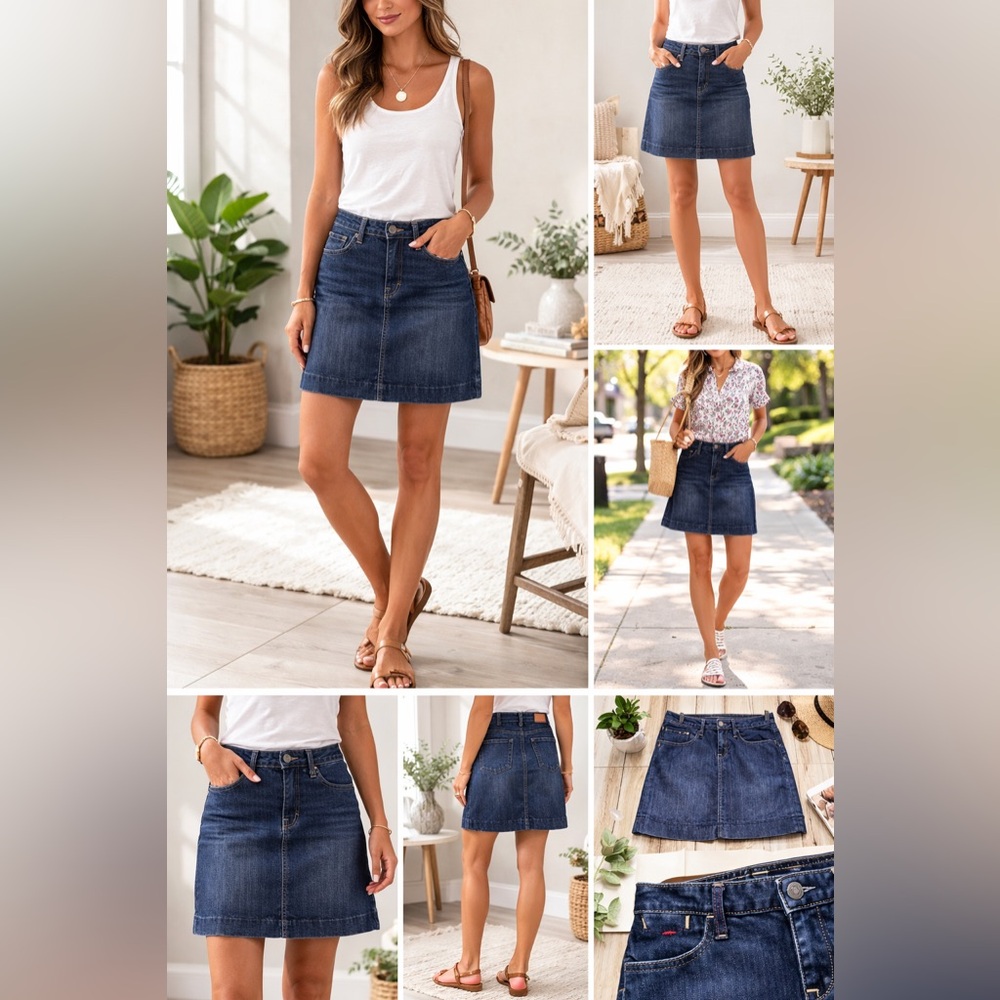 Banana Republic | Women's Dark Wash Denim Mini Skirt | Size 4